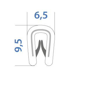 Kantenschutzprofil 1-2 mm, weiß