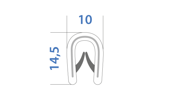 Kantenschutzprofil 1-4 mm, weiß